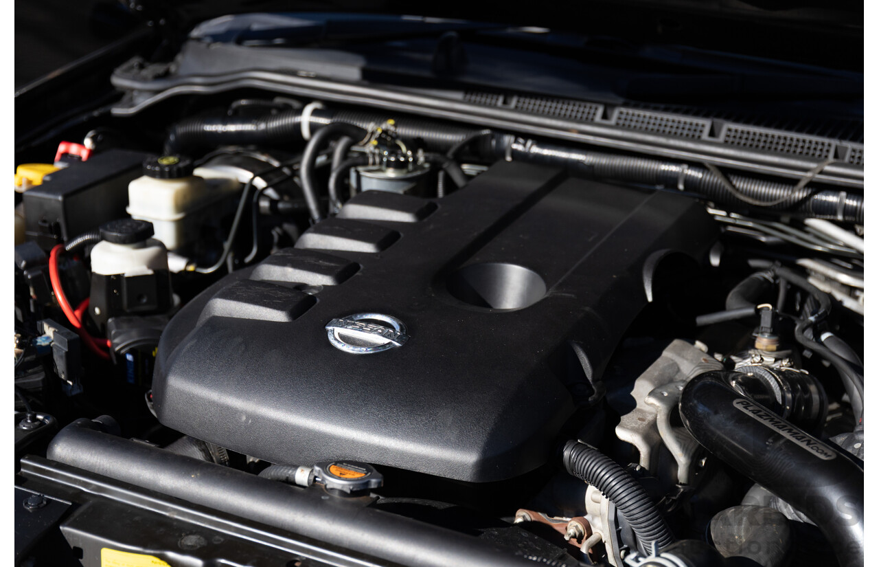 6/2012 Nissan Navara ST (4x4) D40 MY12 Dual Cab P/Up Midnight Black Metallic Turbo Diesel 2.5L