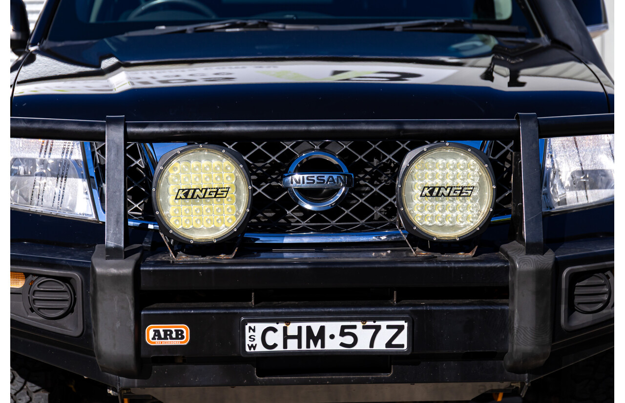6/2012 Nissan Navara ST (4x4) D40 MY12 Dual Cab P/Up Midnight Black Metallic Turbo Diesel 2.5L