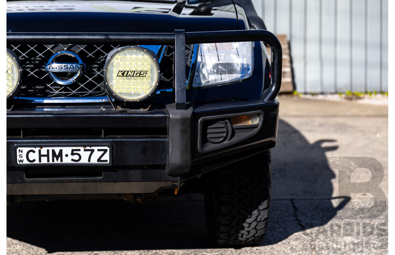 6/2012 Nissan Navara ST (4x4) D40 MY12 Dual Cab P/Up Midnight Black Metallic Turbo Diesel 2.5L