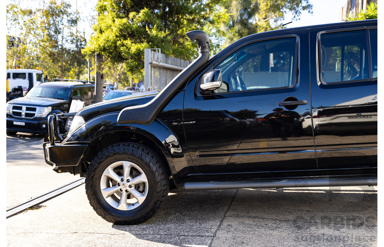 6/2012 Nissan Navara ST (4x4) D40 MY12 Dual Cab P/Up Midnight Black Metallic Turbo Diesel 2.5L