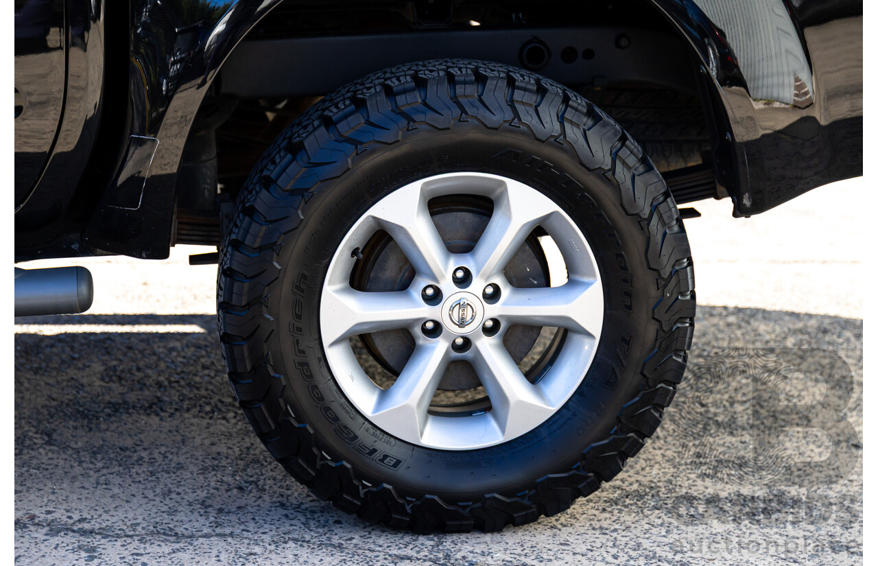 6/2012 Nissan Navara ST (4x4) D40 MY12 Dual Cab P/Up Midnight Black Metallic Turbo Diesel 2.5L