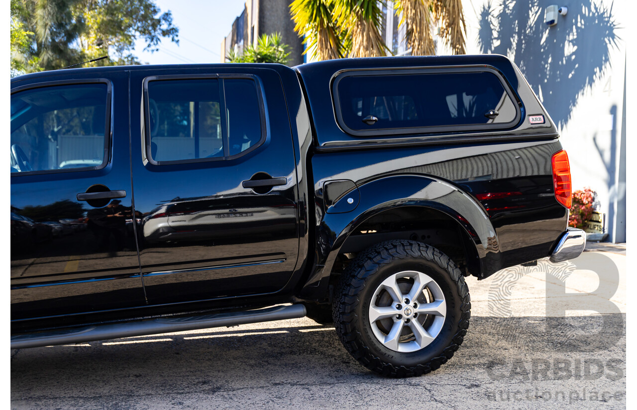 6/2012 Nissan Navara ST (4x4) D40 MY12 Dual Cab P/Up Midnight Black Metallic Turbo Diesel 2.5L