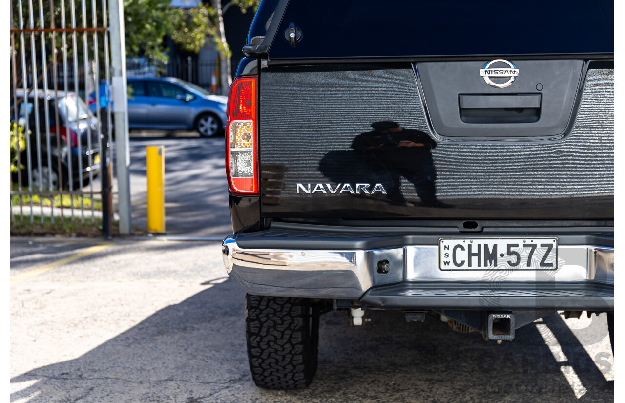 6/2012 Nissan Navara ST (4x4) D40 MY12 Dual Cab P/Up Midnight Black Metallic Turbo Diesel 2.5L