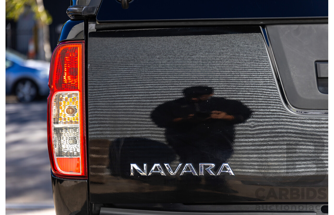 6/2012 Nissan Navara ST (4x4) D40 MY12 Dual Cab P/Up Midnight Black Metallic Turbo Diesel 2.5L