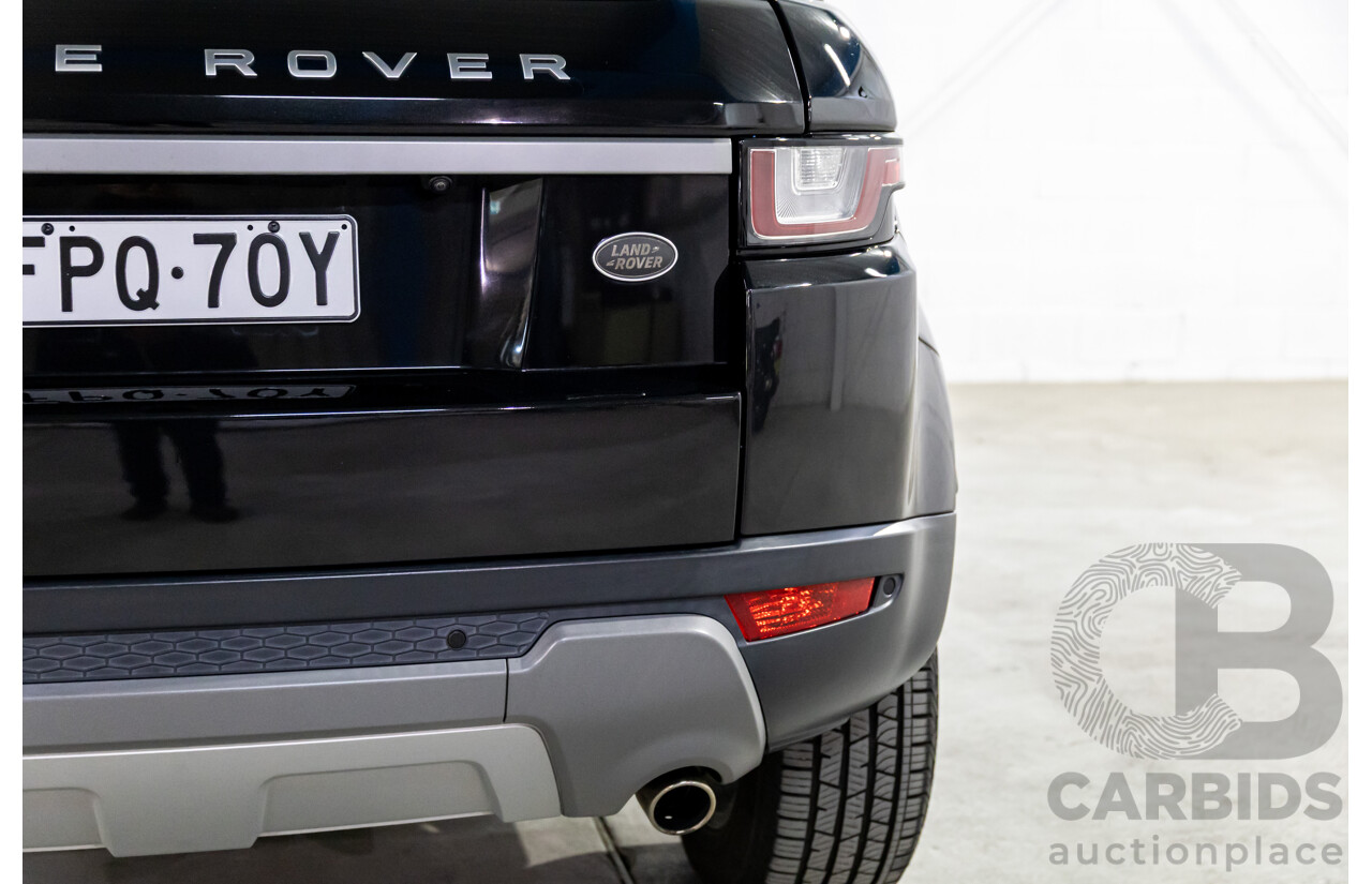 06/2017 Range Rover Evoque Td4 150 SE (AWD) LV MY17 5d Wagon Santorini Black Turbo Diesel 2.0L