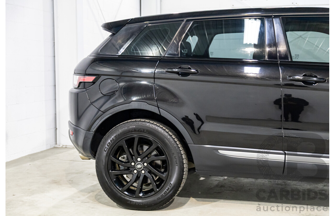 06/2017 Range Rover Evoque Td4 150 SE (AWD) LV MY17 5d Wagon Santorini Black Turbo Diesel 2.0L