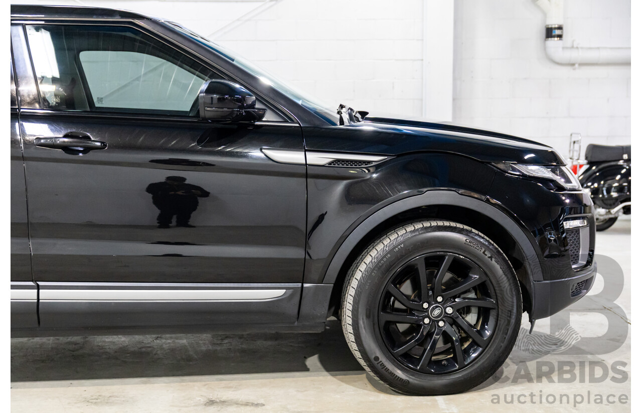 06/2017 Range Rover Evoque Td4 150 SE (AWD) LV MY17 5d Wagon Santorini Black Turbo Diesel 2.0L