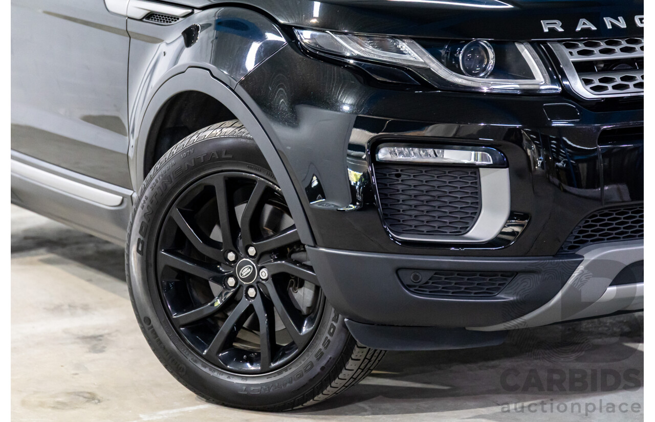 06/2017 Range Rover Evoque Td4 150 SE (AWD) LV MY17 5d Wagon Santorini Black Turbo Diesel 2.0L