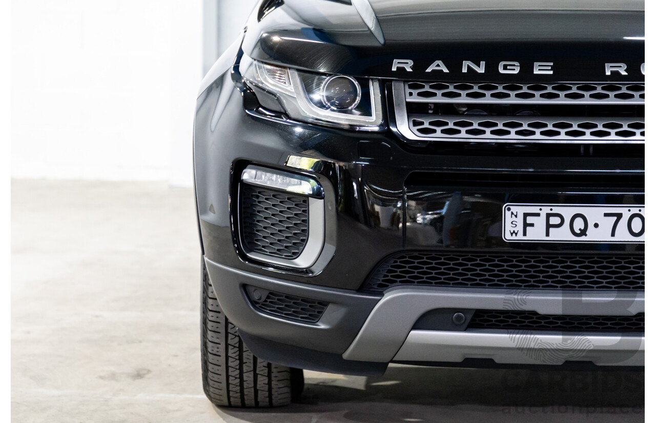 06/2017 Range Rover Evoque Td4 150 SE (AWD) LV MY17 5d Wagon Santorini Black Turbo Diesel 2.0L