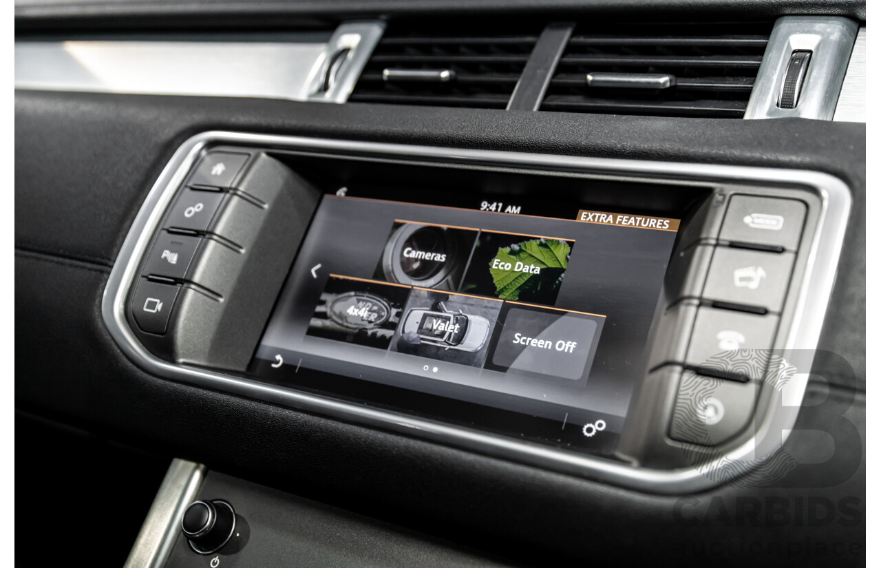 06/2017 Range Rover Evoque Td4 150 SE (AWD) LV MY17 5d Wagon Santorini Black Turbo Diesel 2.0L