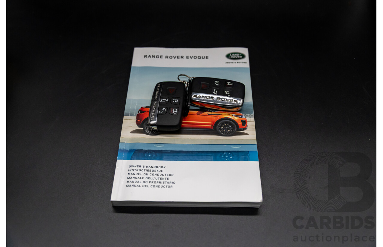 06/2017 Range Rover Evoque Td4 150 SE (AWD) LV MY17 5d Wagon Santorini Black Turbo Diesel 2.0L