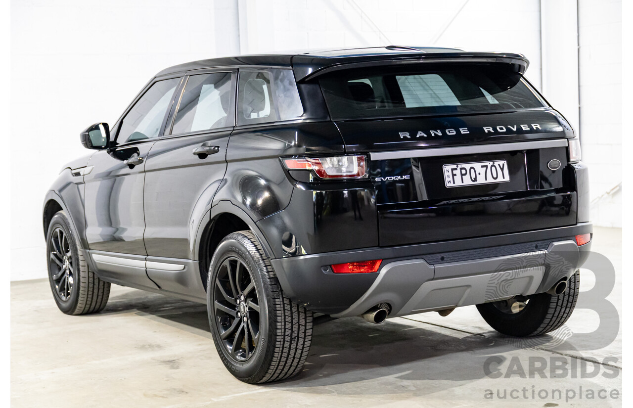 06/2017 Range Rover Evoque Td4 150 SE (AWD) LV MY17 5d Wagon Santorini Black Turbo Diesel 2.0L