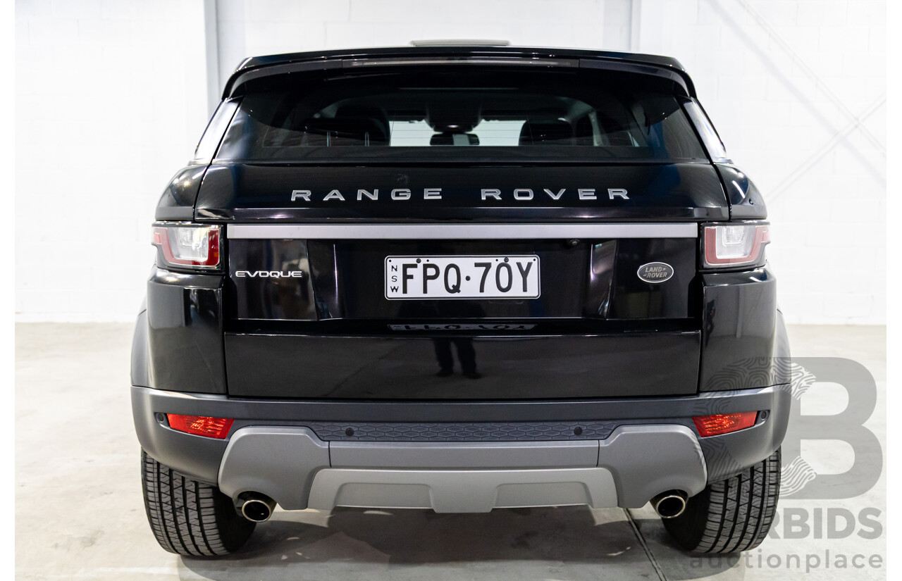 06/2017 Range Rover Evoque Td4 150 SE (AWD) LV MY17 5d Wagon Santorini Black Turbo Diesel 2.0L
