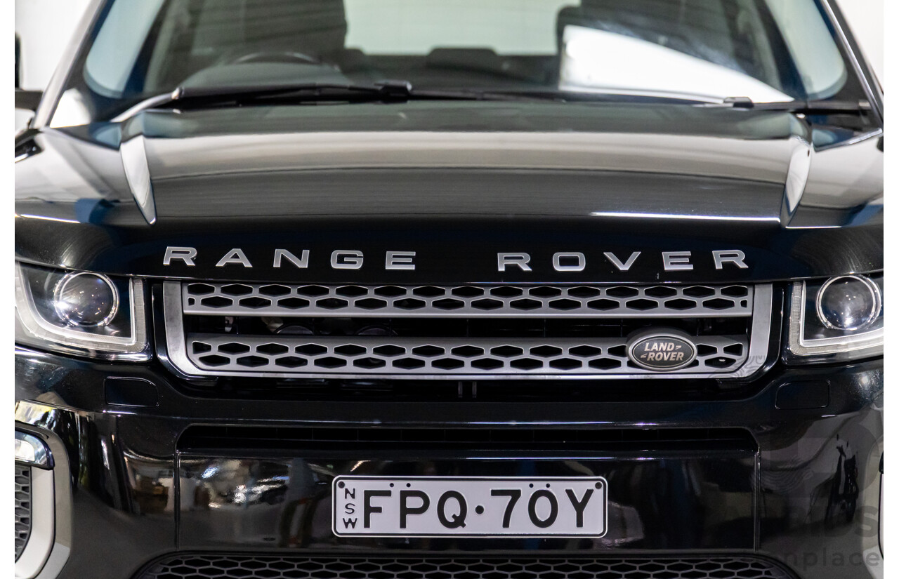 06/2017 Range Rover Evoque Td4 150 SE (AWD) LV MY17 5d Wagon Santorini Black Turbo Diesel 2.0L