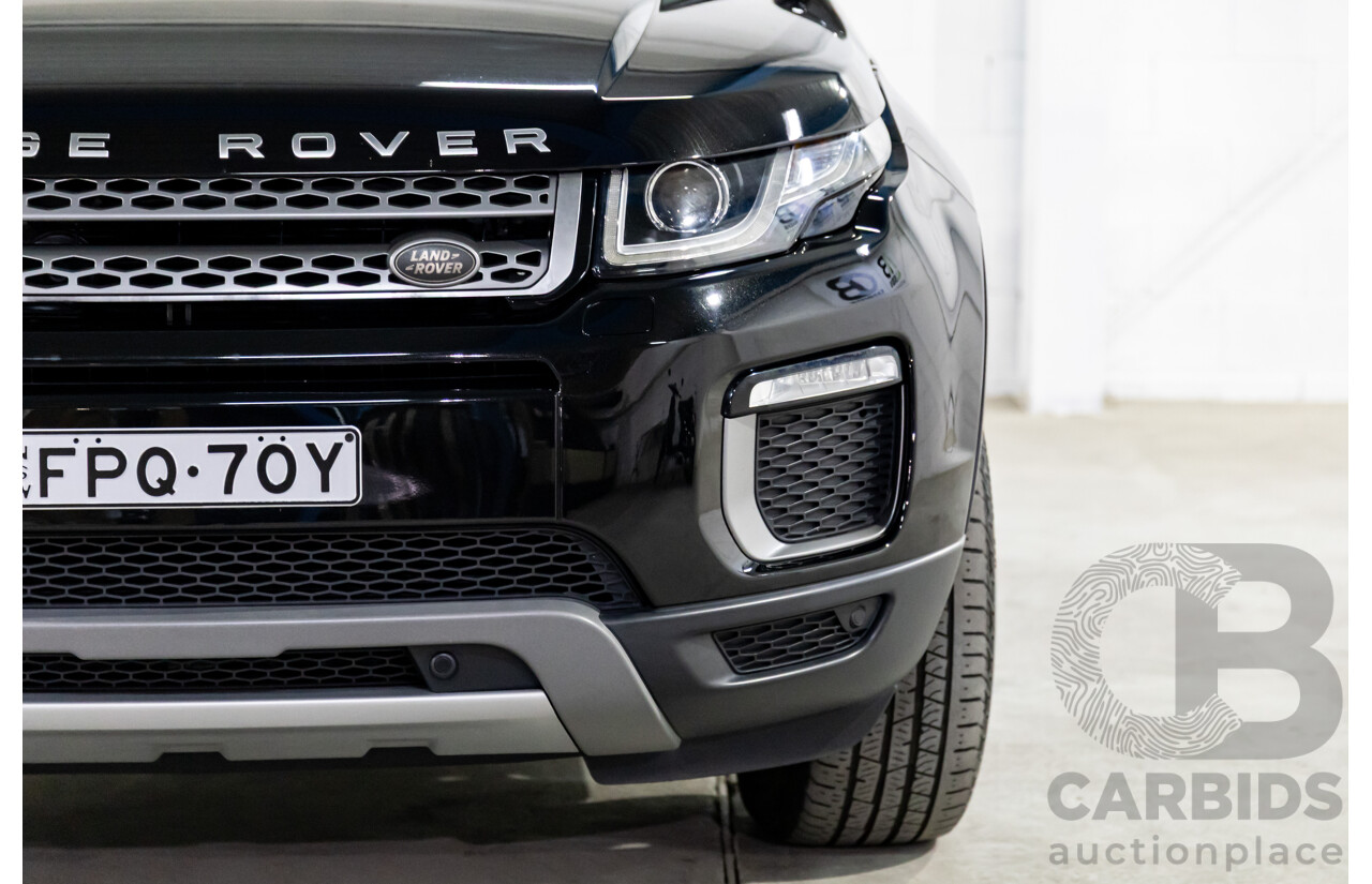 06/2017 Range Rover Evoque Td4 150 SE (AWD) LV MY17 5d Wagon Santorini Black Turbo Diesel 2.0L