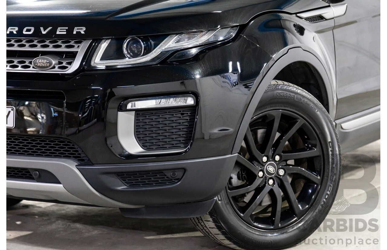 06/2017 Range Rover Evoque Td4 150 SE (AWD) LV MY17 5d Wagon Santorini Black Turbo Diesel 2.0L