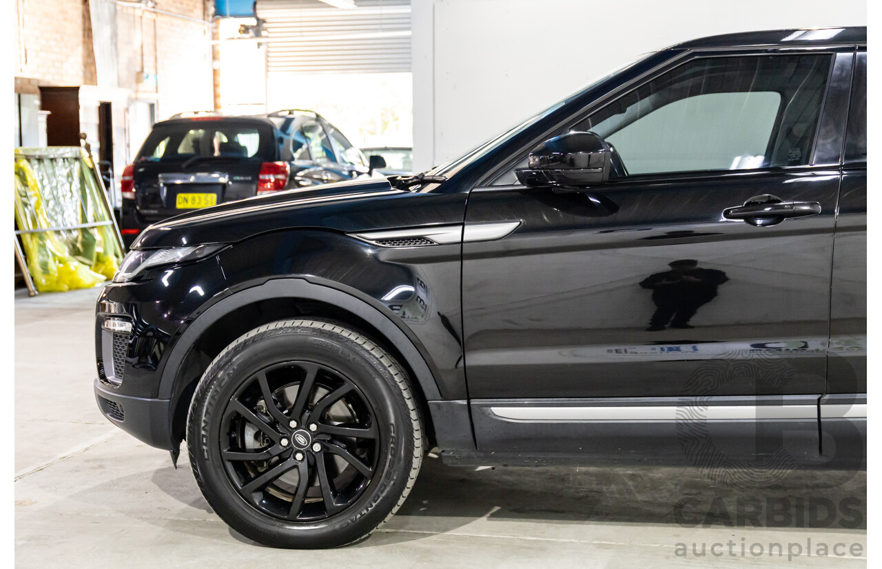 06/2017 Range Rover Evoque Td4 150 SE (AWD) LV MY17 5d Wagon Santorini Black Turbo Diesel 2.0L