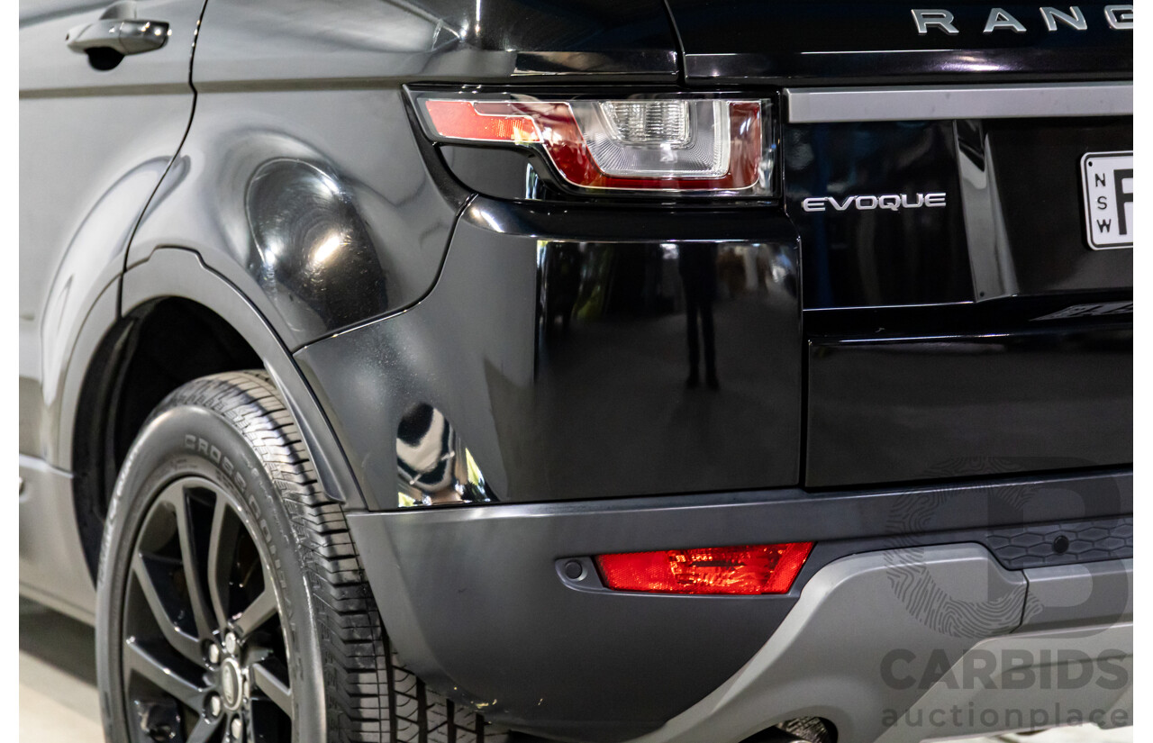 06/2017 Range Rover Evoque Td4 150 SE (AWD) LV MY17 5d Wagon Santorini Black Turbo Diesel 2.0L