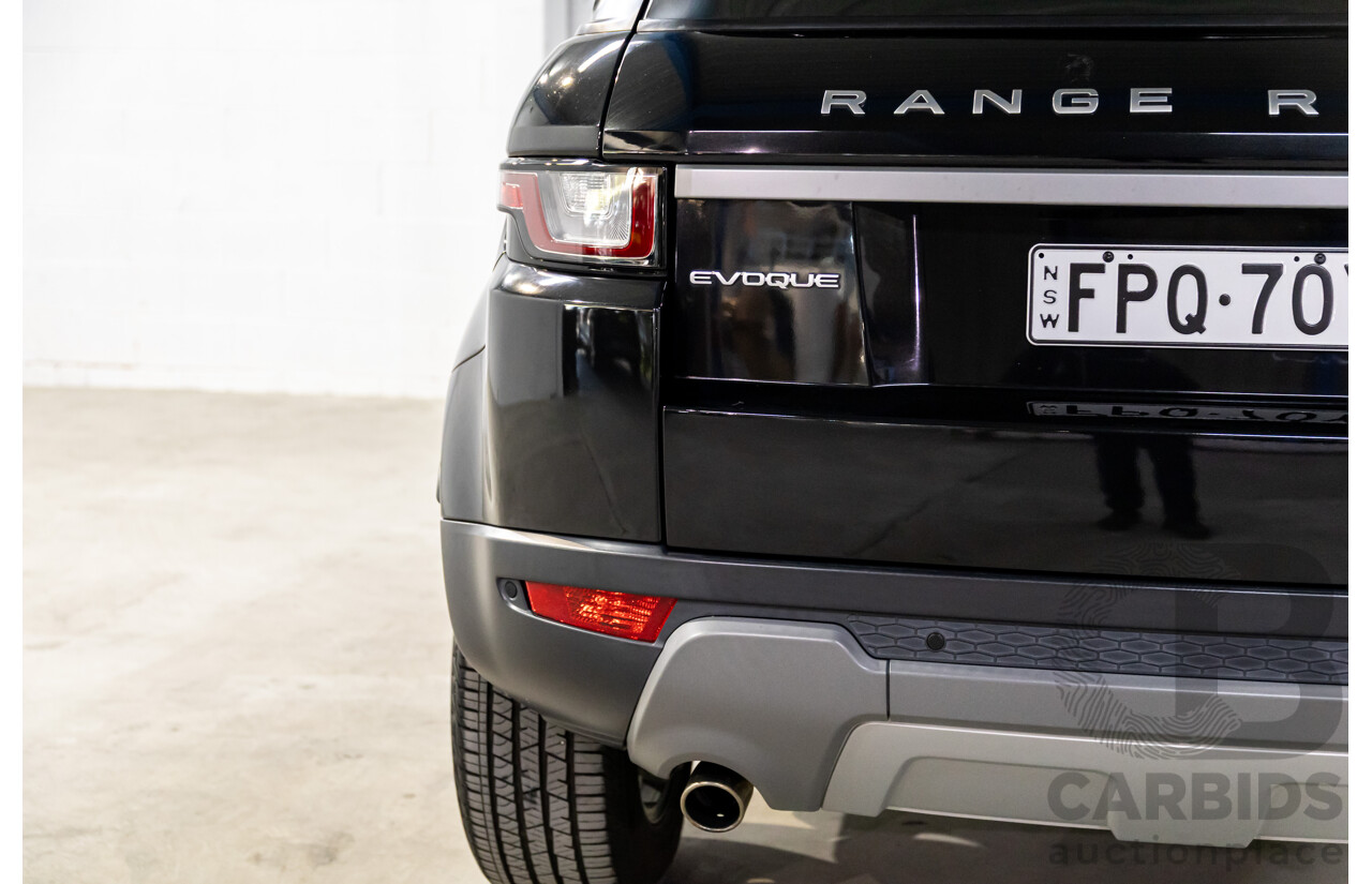 06/2017 Range Rover Evoque Td4 150 SE (AWD) LV MY17 5d Wagon Santorini Black Turbo Diesel 2.0L