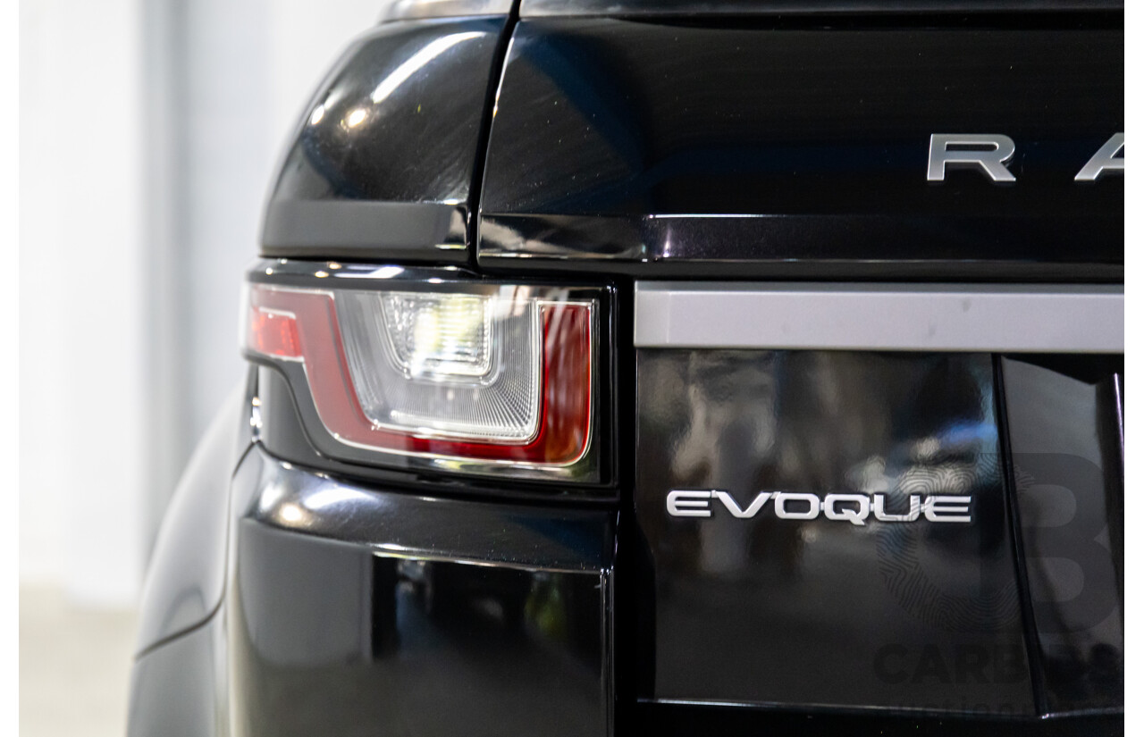 06/2017 Range Rover Evoque Td4 150 SE (AWD) LV MY17 5d Wagon Santorini Black Turbo Diesel 2.0L