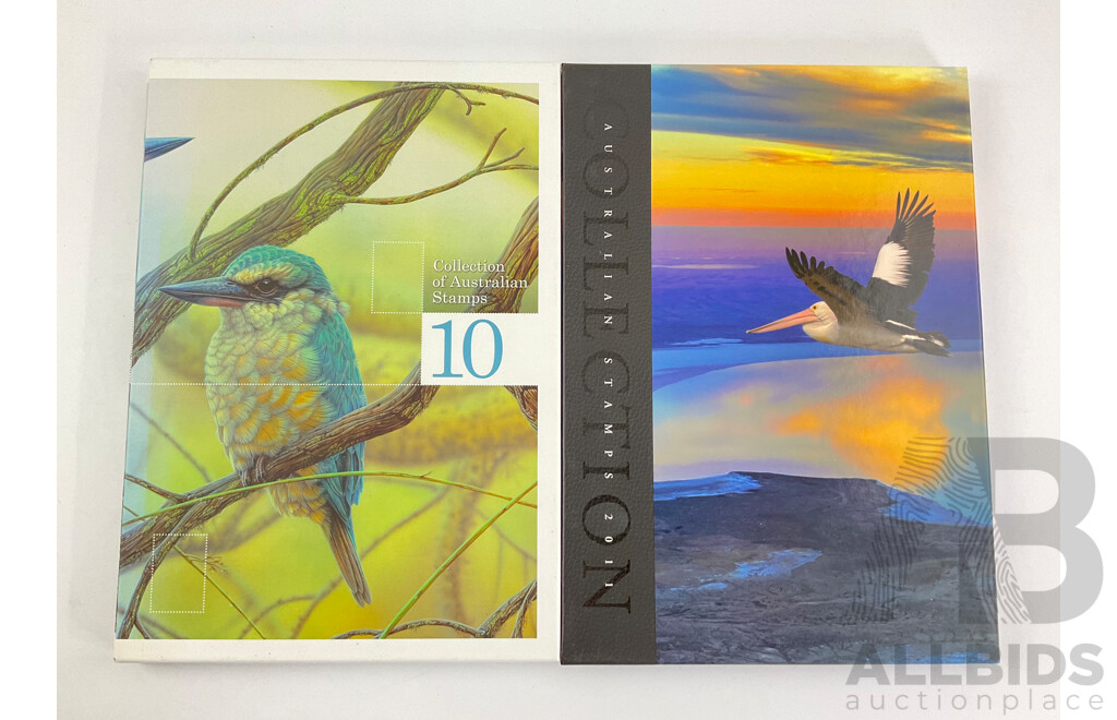 Australian 2010 and 2011 Annual Stamp Albums - Face Value $176