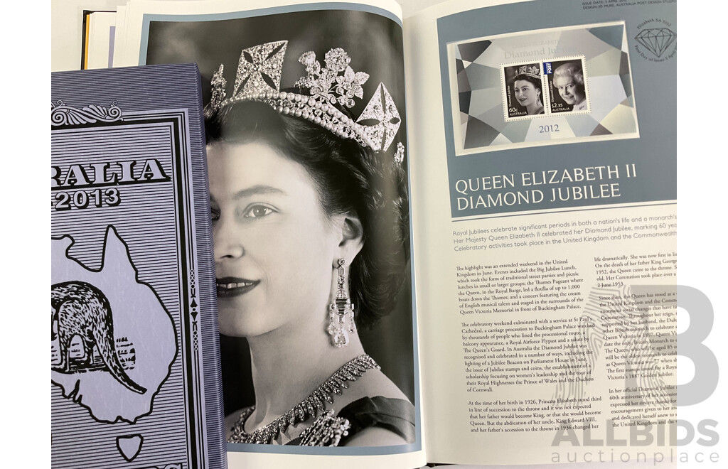 Australian 2012 and 2013 Annual Stamp Albums - Face Value $206