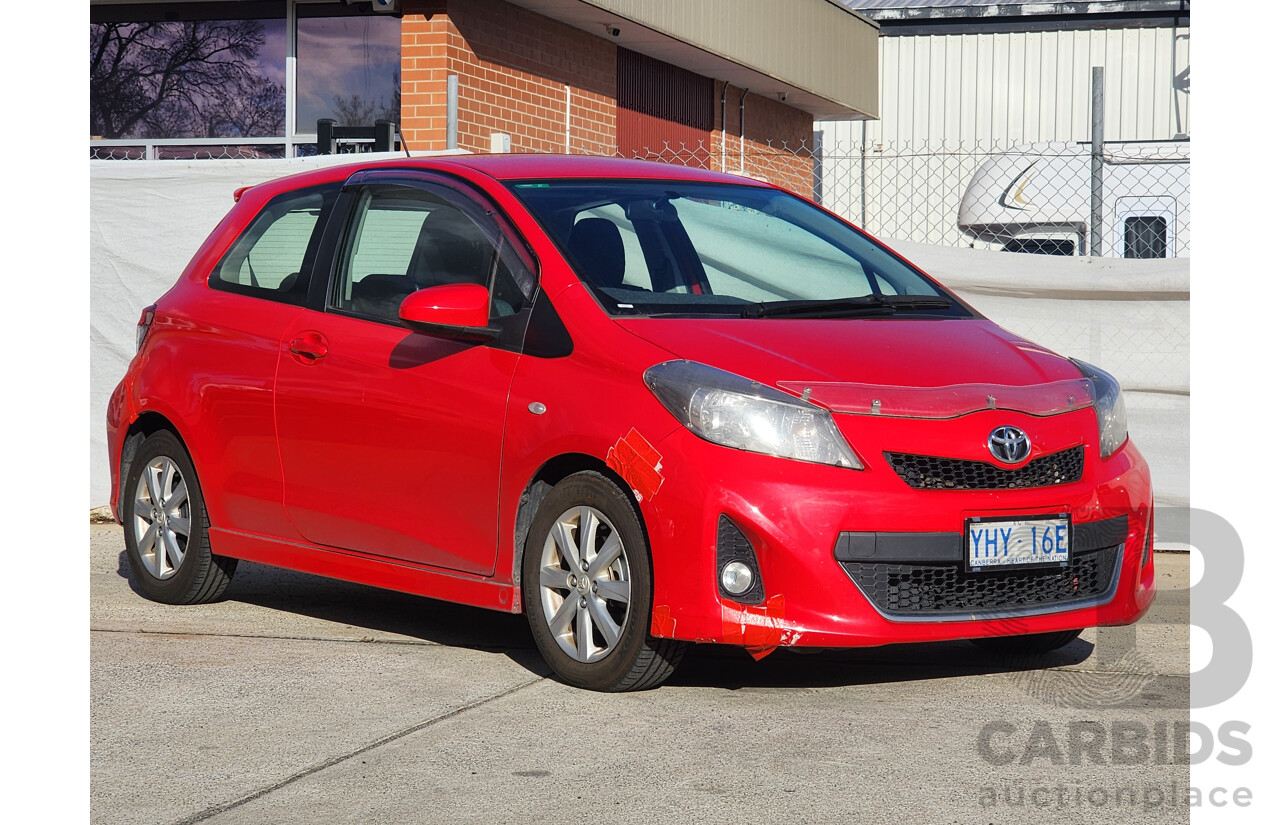 1/2012 Toyota Yaris ZR NCP131R 3d Hatchback Red 1.5L