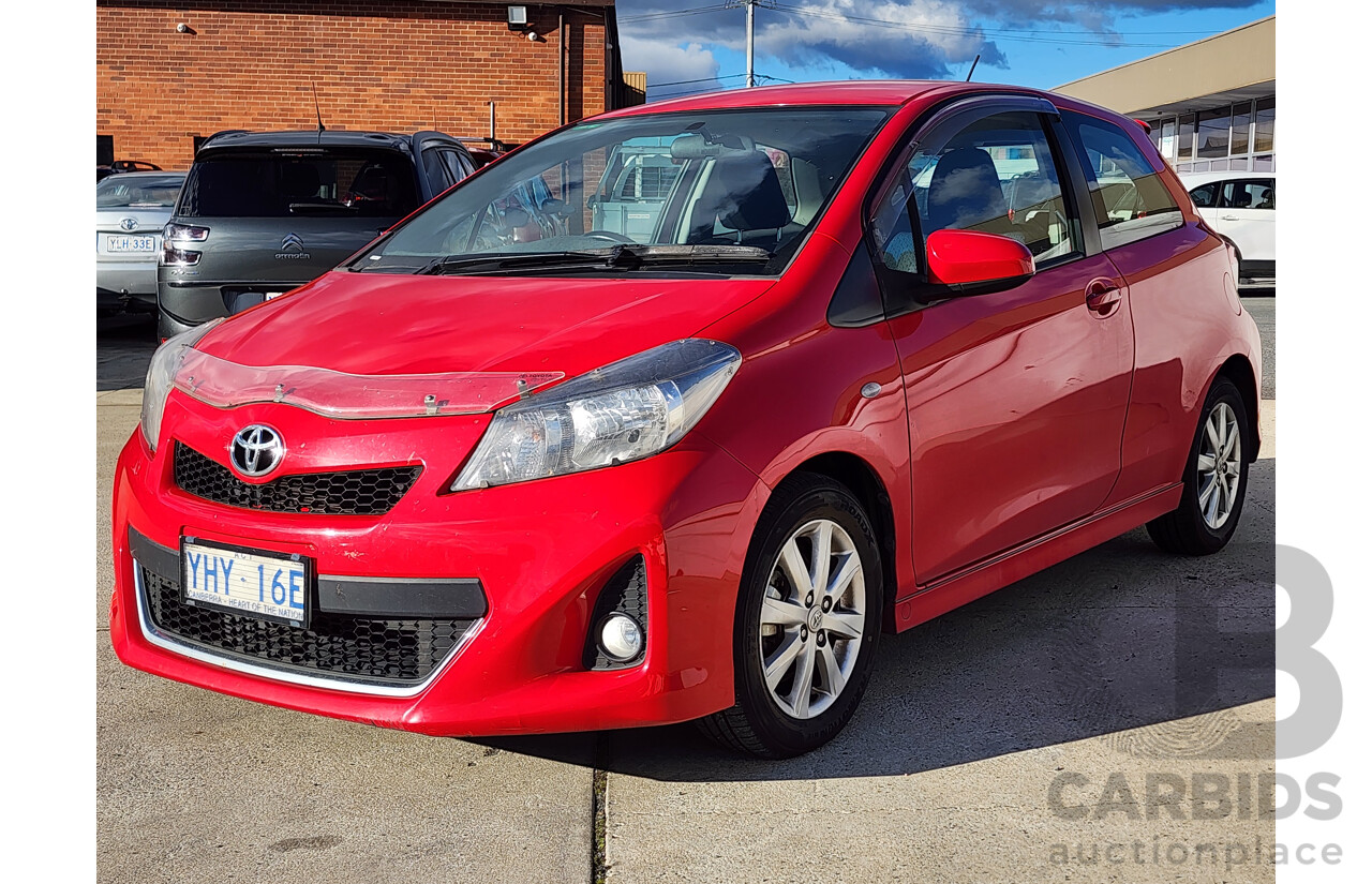 1/2012 Toyota Yaris ZR NCP131R 3d Hatchback Red 1.5L