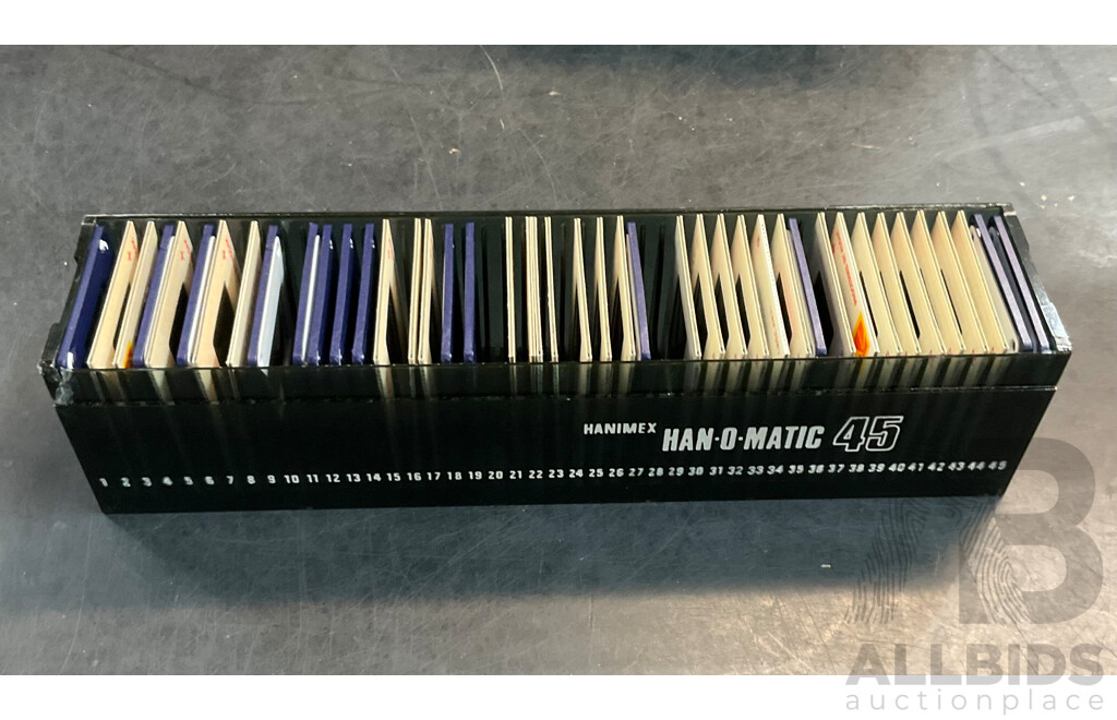 2 X Vintage HANIMEX 35mm Slide Projectors (800RF & 1800RF) with 3 X Han-o-matic Magazines