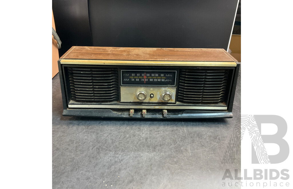 Vintage Household Items Collection - ESKY Portable Cooler, Bush Radio, Rambler Radio, Hecla Turbaire Fan