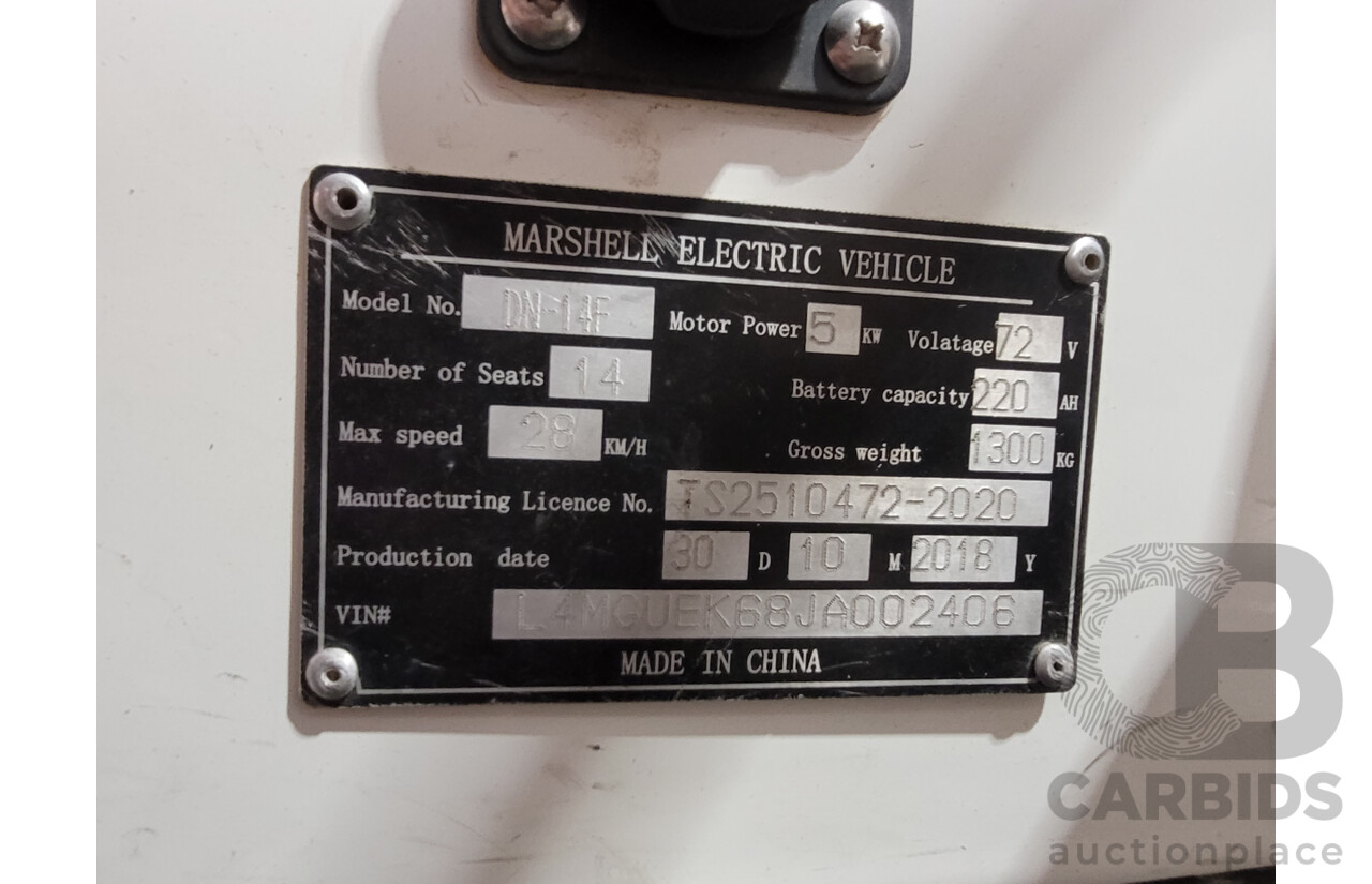 10/2018 Marshell DN-14F 14 Person Electric Sightseeing Bus