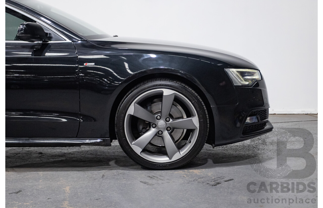 4/2014 Audi A5 2.0 TFSI Quattro (AWD) S-Line Pack 8T MY14 2d Coupe Phantom Black Turbo 2.0L
