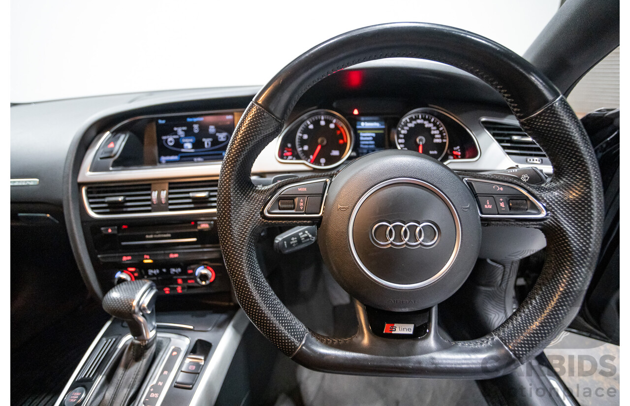 4/2014 Audi A5 2.0 TFSI Quattro (AWD) S-Line Pack 8T MY14 2d Coupe Phantom Black Turbo 2.0L