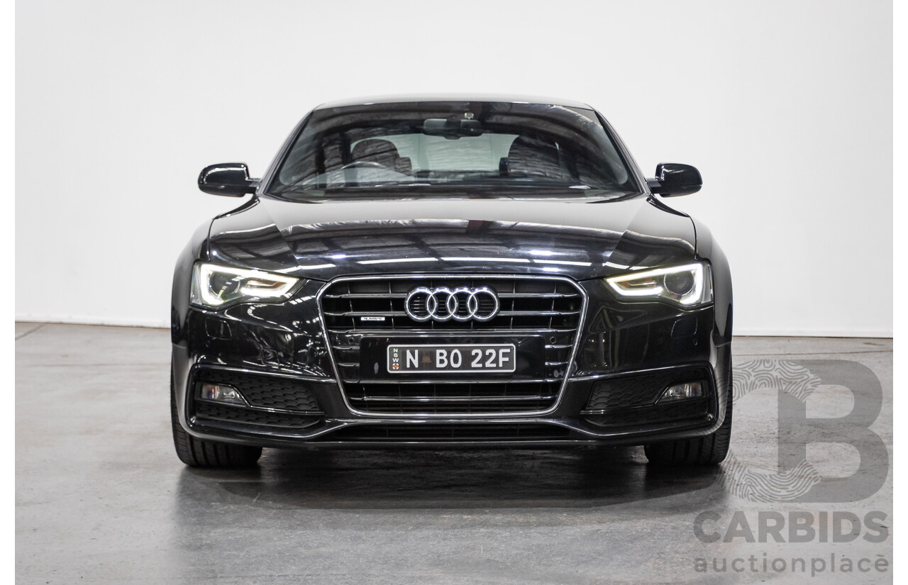 4/2014 Audi A5 2.0 TFSI Quattro (AWD) S-Line Pack 8T MY14 2d Coupe Phantom Black Turbo 2.0L
