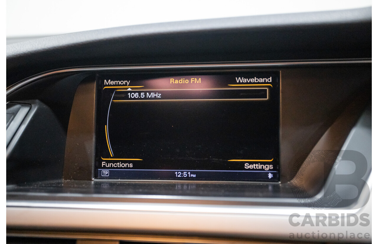 4/2014 Audi A5 2.0 TFSI Quattro (AWD) S-Line Pack 8T MY14 2d Coupe Phantom Black Turbo 2.0L