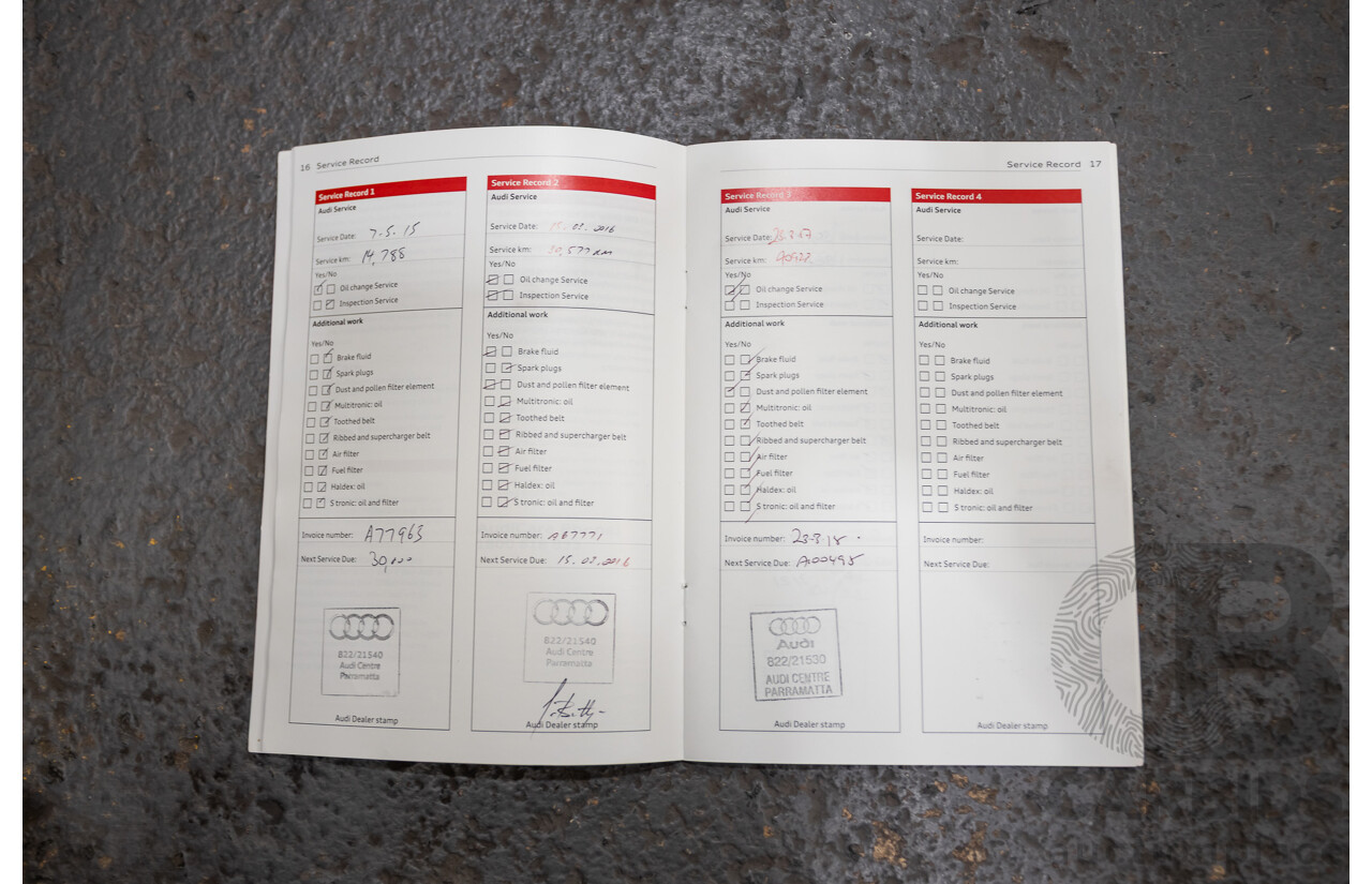 4/2014 Audi A5 2.0 TFSI Quattro (AWD) S-Line Pack 8T MY14 2d Coupe Phantom Black Turbo 2.0L