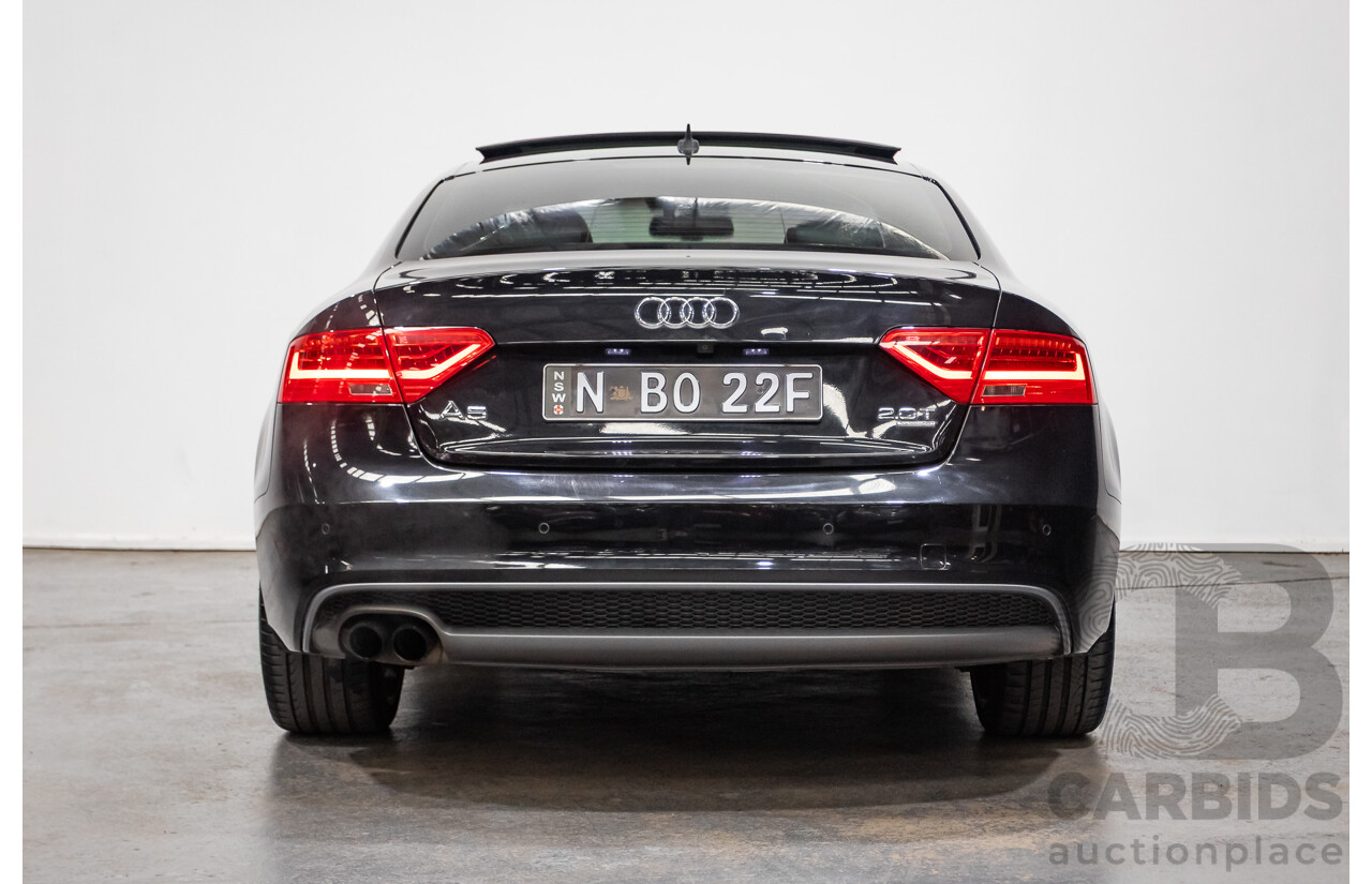 4/2014 Audi A5 2.0 TFSI Quattro (AWD) S-Line Pack 8T MY14 2d Coupe Phantom Black Turbo 2.0L