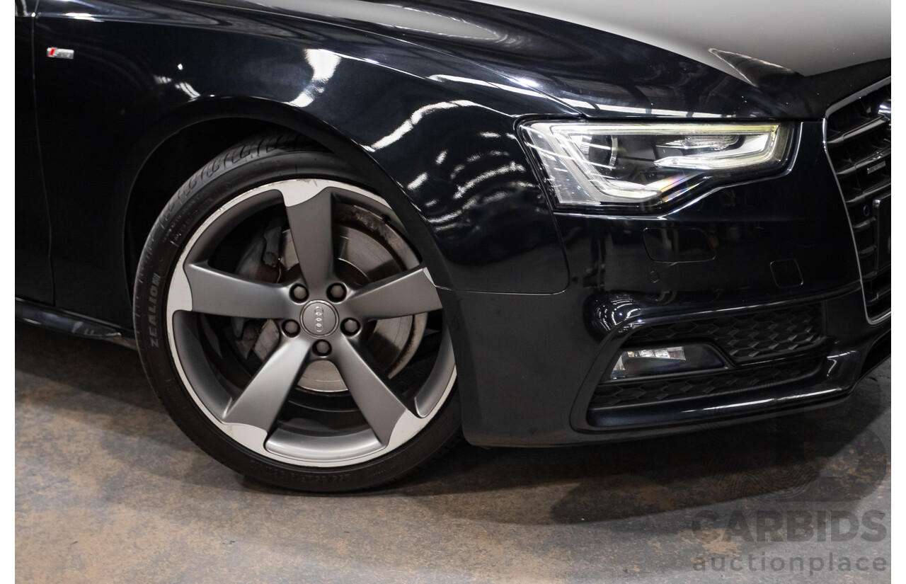 4/2014 Audi A5 2.0 TFSI Quattro (AWD) S-Line Pack 8T MY14 2d Coupe Phantom Black Turbo 2.0L