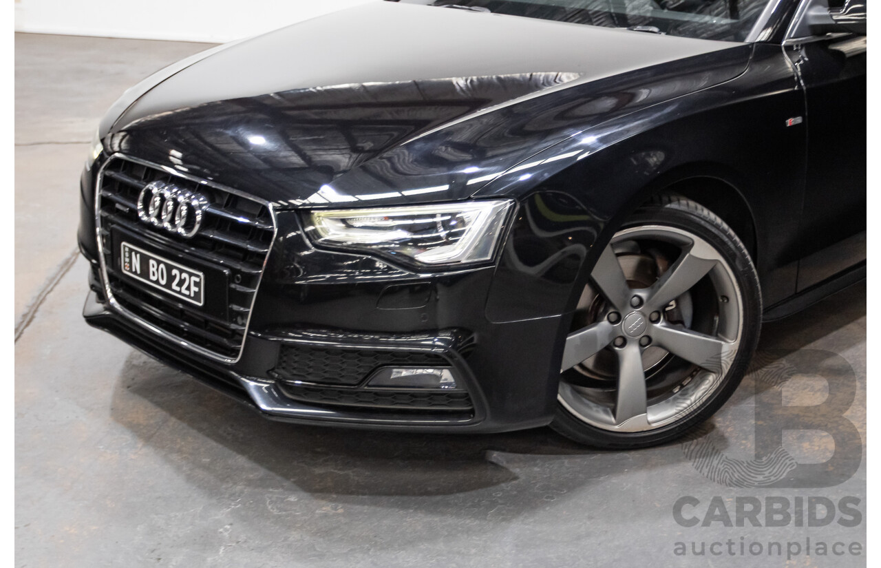 4/2014 Audi A5 2.0 TFSI Quattro (AWD) S-Line Pack 8T MY14 2d Coupe Phantom Black Turbo 2.0L