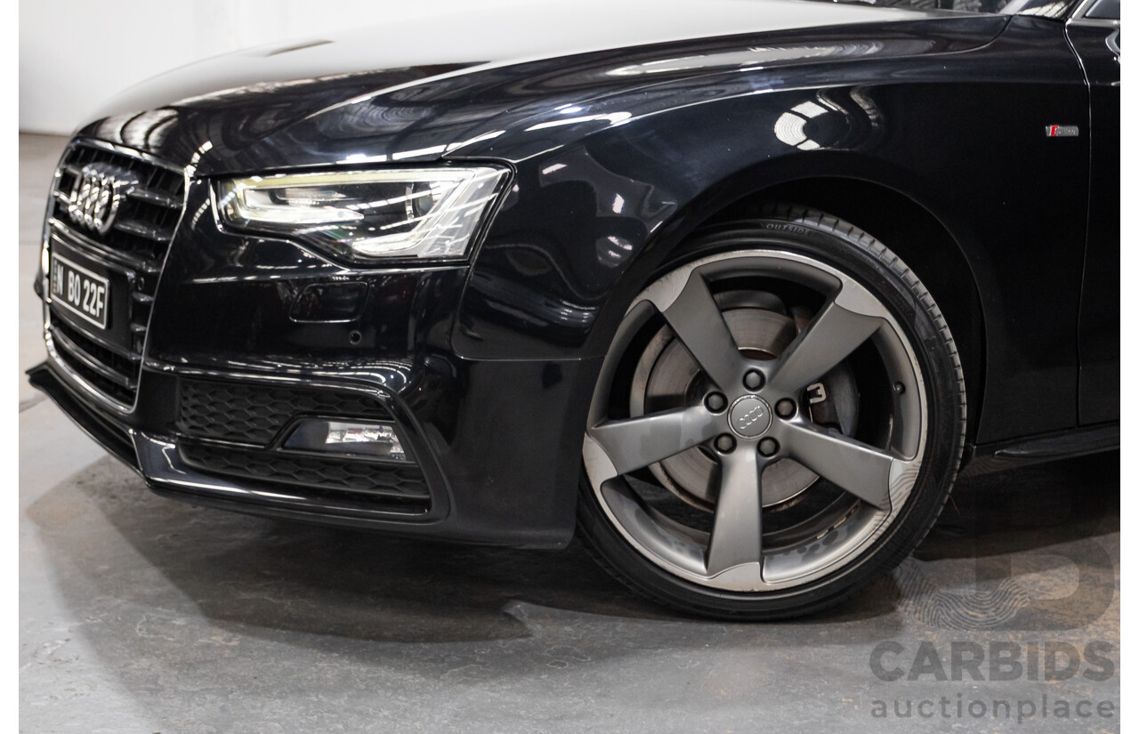 4/2014 Audi A5 2.0 TFSI Quattro (AWD) S-Line Pack 8T MY14 2d Coupe Phantom Black Turbo 2.0L