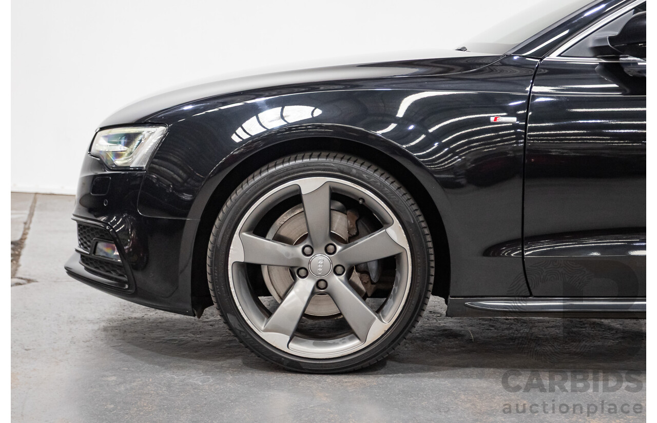 4/2014 Audi A5 2.0 TFSI Quattro (AWD) S-Line Pack 8T MY14 2d Coupe Phantom Black Turbo 2.0L