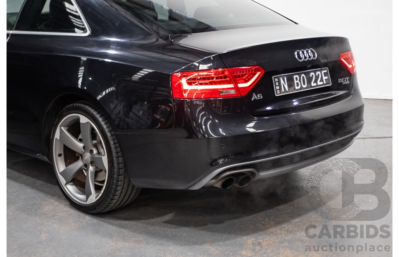 4/2014 Audi A5 2.0 TFSI Quattro (AWD) S-Line Pack 8T MY14 2d Coupe Phantom Black Turbo 2.0L
