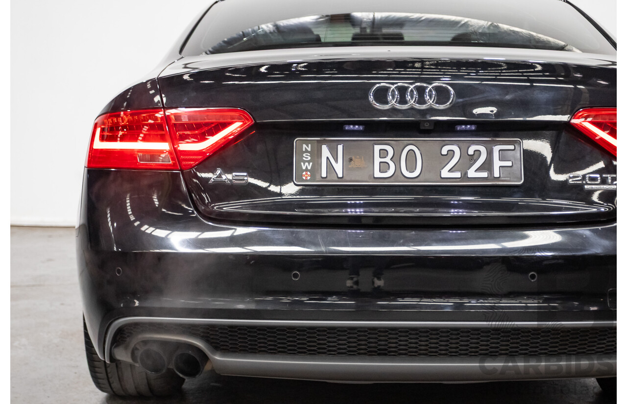4/2014 Audi A5 2.0 TFSI Quattro (AWD) S-Line Pack 8T MY14 2d Coupe Phantom Black Turbo 2.0L
