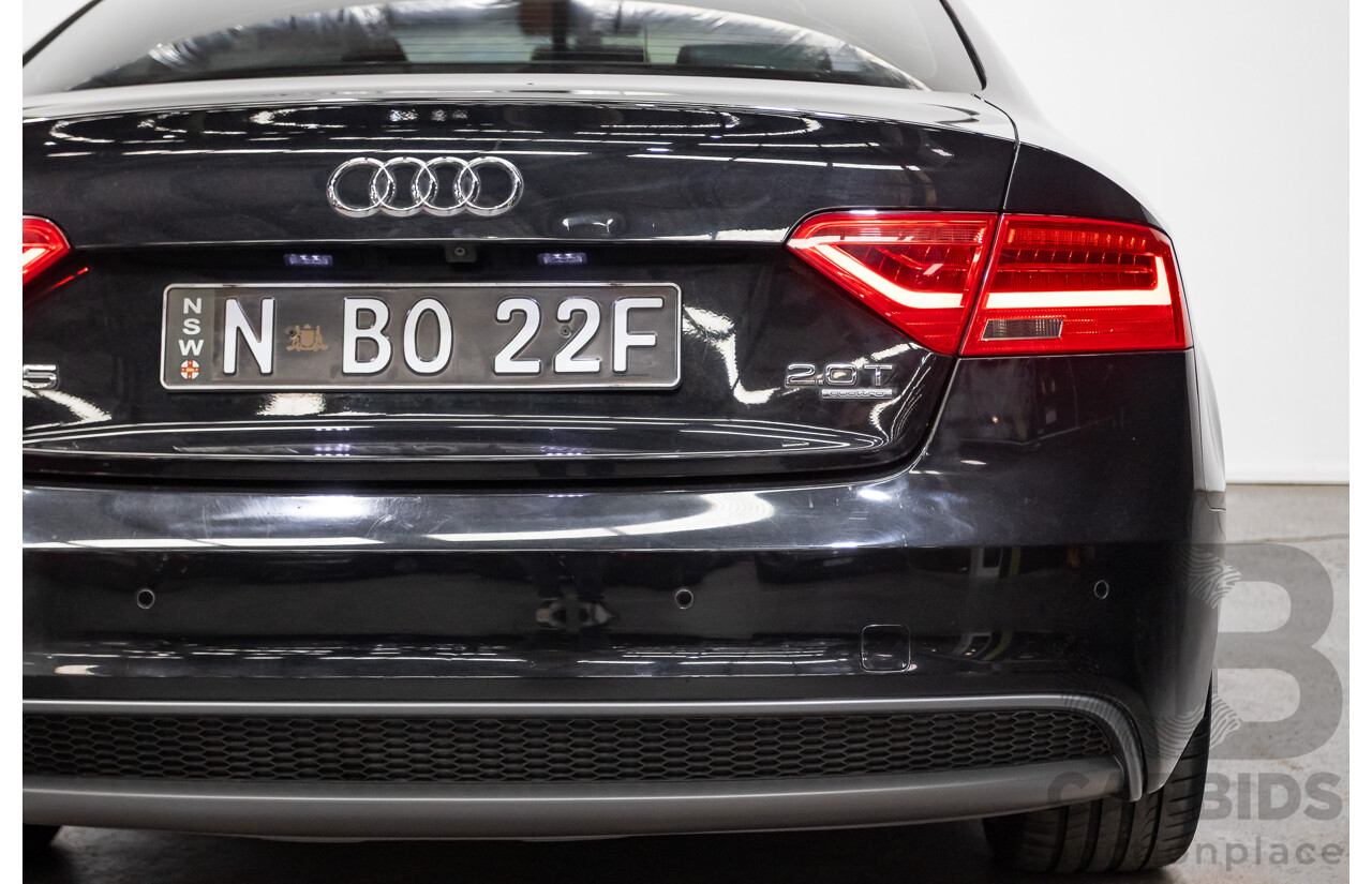 4/2014 Audi A5 2.0 TFSI Quattro (AWD) S-Line Pack 8T MY14 2d Coupe Phantom Black Turbo 2.0L