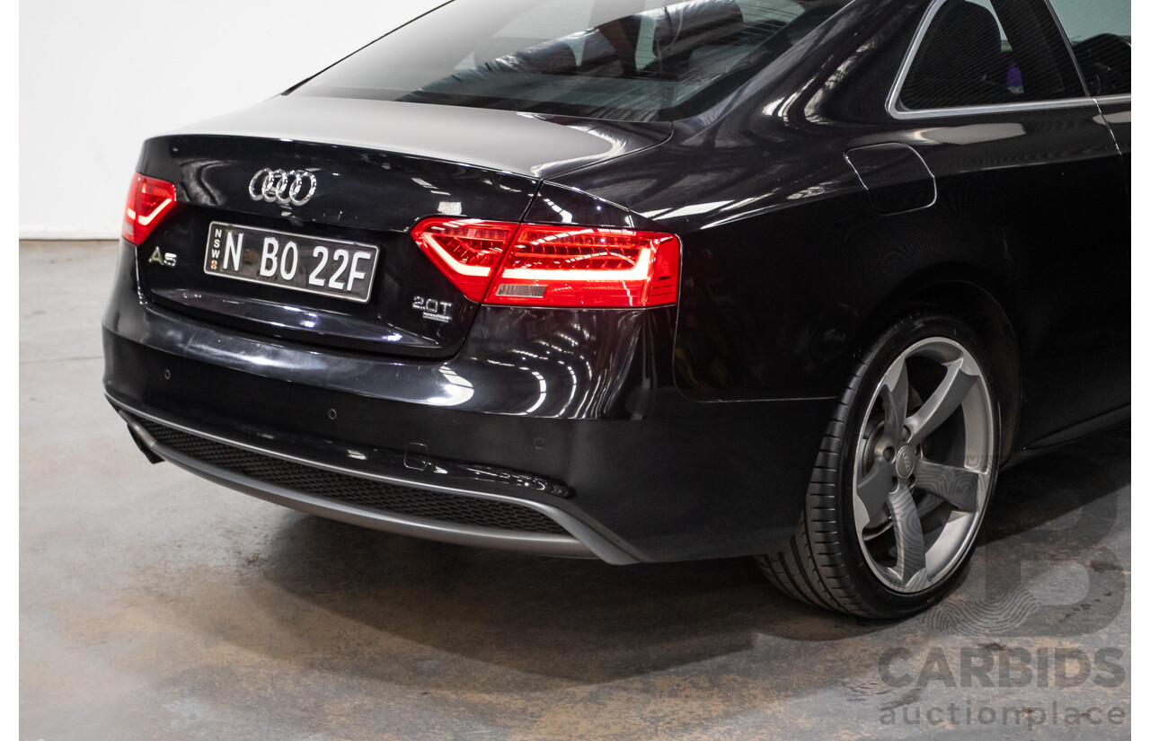4/2014 Audi A5 2.0 TFSI Quattro (AWD) S-Line Pack 8T MY14 2d Coupe Phantom Black Turbo 2.0L