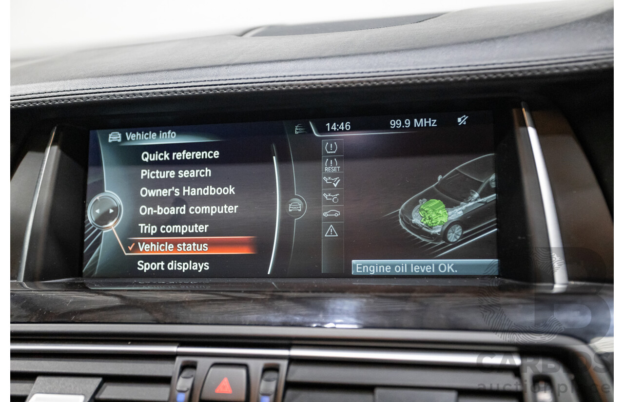 5/2014 BMW 550i LCI M-Sport F10 MY14 4d Sedan Carbon Black Metallic Twin Turbo V8 4.4L