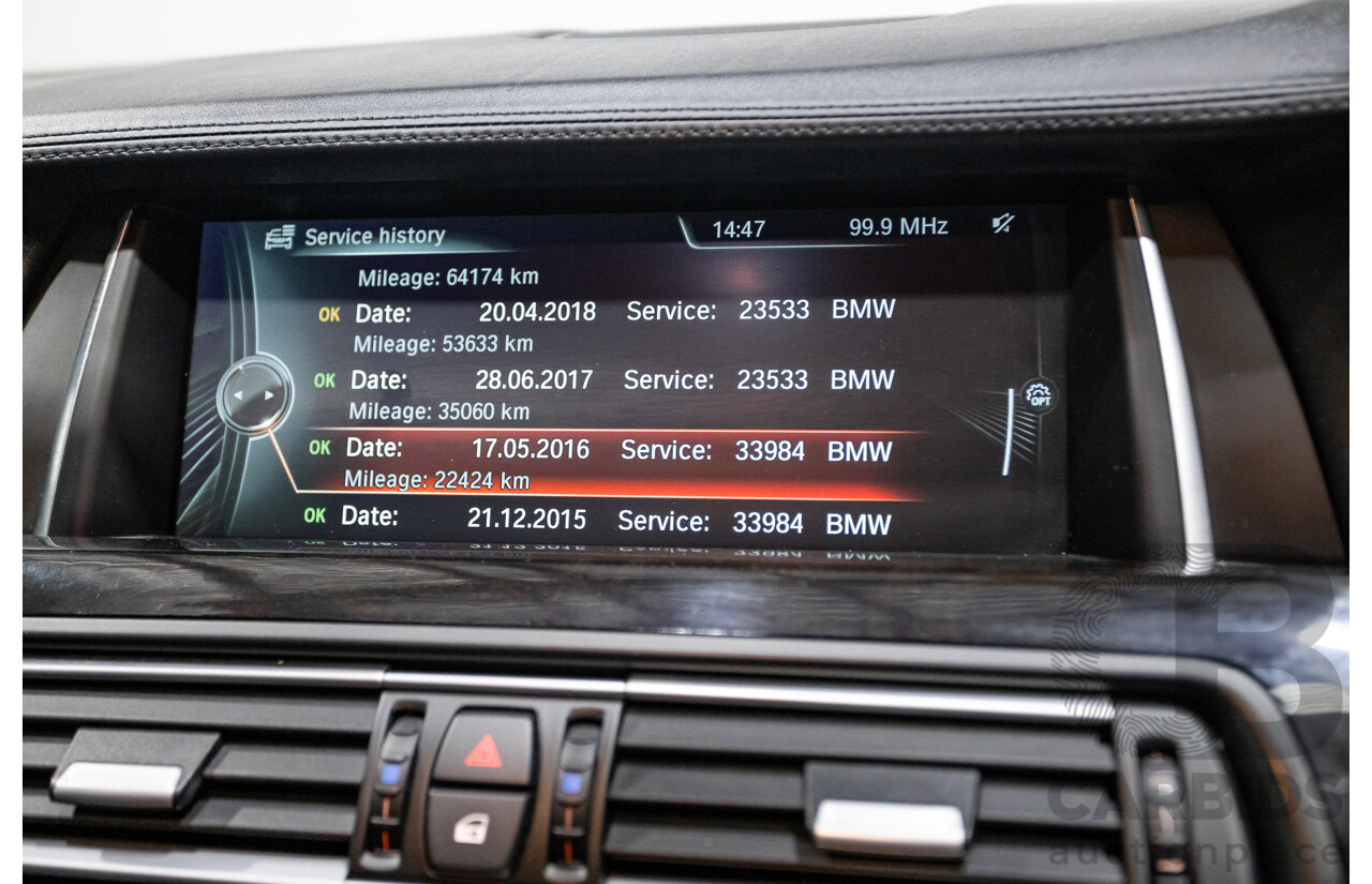 5/2014 BMW 550i LCI M-Sport F10 MY14 4d Sedan Carbon Black Metallic Twin Turbo V8 4.4L