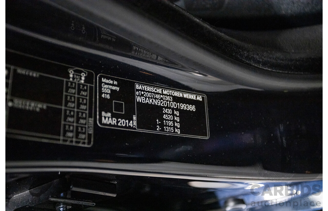 5/2014 BMW 550i LCI M-Sport F10 MY14 4d Sedan Carbon Black Metallic Twin Turbo V8 4.4L