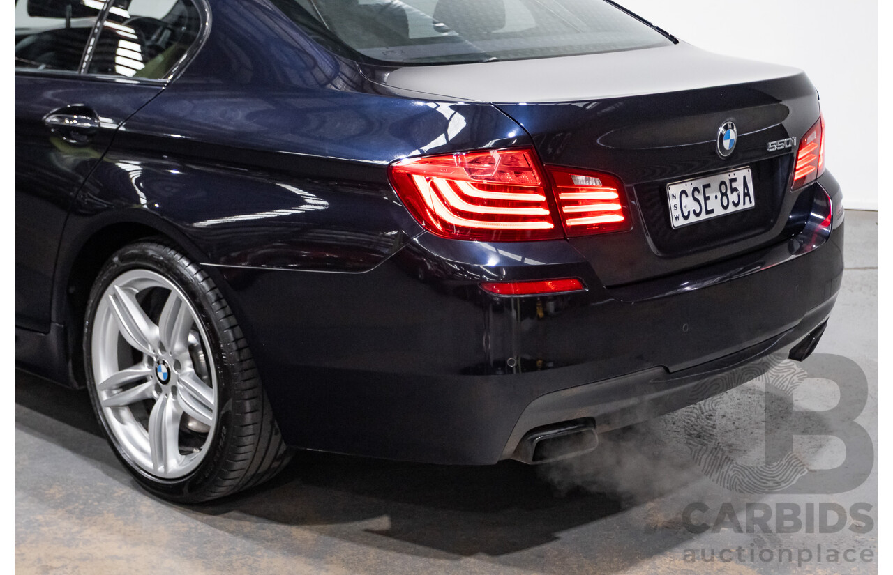 5/2014 BMW 550i LCI M-Sport F10 MY14 4d Sedan Carbon Black Metallic Twin Turbo V8 4.4L