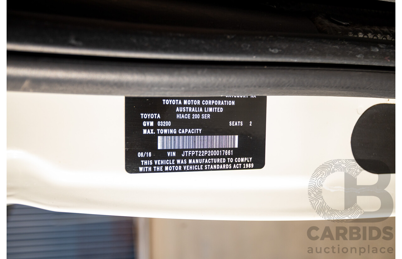 6/2016 Toyota Hiace SLWB KDH221R MY16 4d Van French Vanilla White Turbo Diesel 3.0L